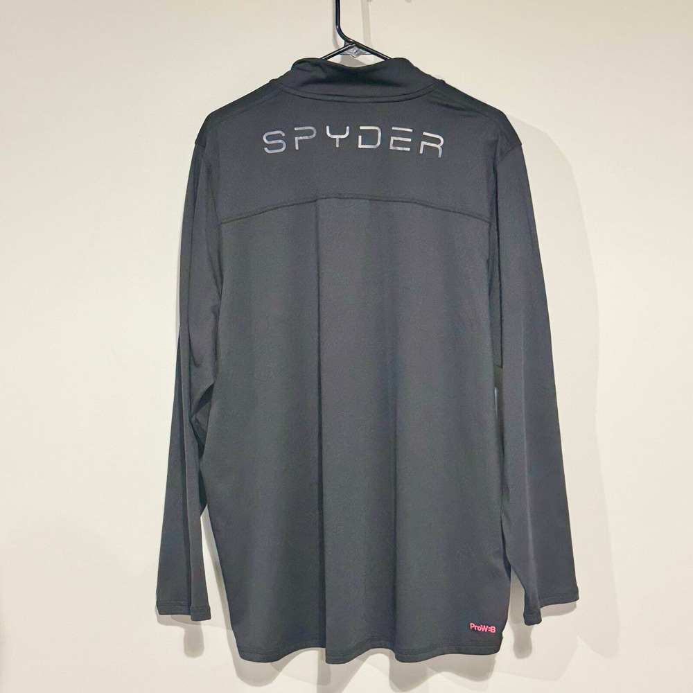 Spyder Active Men's Quarter Zip Long Sleeve‎ Athletic Fit Shirt XL Performance - Picture 11 of 16